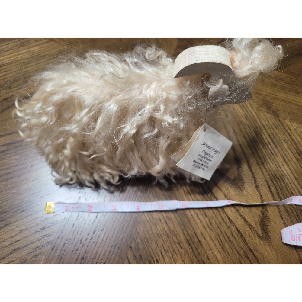Mohair Magic Originals Wood Goat with Mohair Pelt Figurine Charming Rustic Decor - Picture 9 of 10